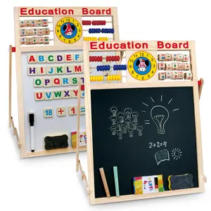 Planche à dessin en bois pour enfants apprenant la connaissance planche à dessin double face planche à dessin portable pour enfants pour les étudiants