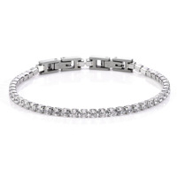 Fermoir rond en zircon plaqué or en acier inoxydable pour bracelet et montre, accessoires de bijoux DIY, emballage en sac OPP