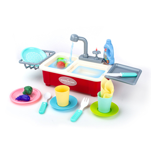 Enfants moderne jouet <span class=keywords><strong>cuisine</strong></span> en plastique lave-vaisselle évier ensemble semblant jouer accessoires <span class=keywords><strong>simulation</strong></span> et <span class=keywords><strong>prix</strong></span> avec des fruits et légumes - Product Image 1