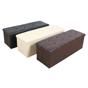 Otomana de cuero plegable extensible moderna con almacenamiento para la entrada del dormitorio y la escalera para uso doméstico - Product Image 2