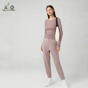 Nueva Roupa De Academia Chandal Mujer Top De manga larga Camisetas Slim Fit Baju Olahraga Fitness Yoga Wear - Product Image 1