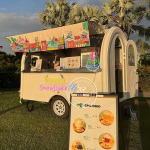 Belle conception kiosque de camion de nourriture en fibre de verre Remorque de crème glacée extérieure à vendre - Product Image 1