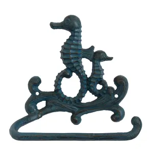 European cast iron handicraft creative towel rack double the hippocampus