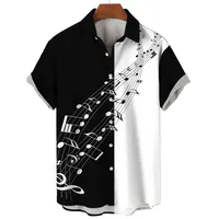 Musik Rock Gitarre Sublimation Shirt Mode Street Style Herren bekleidung Casual Loose Streetwear Custom Polyester Shirts für Herren