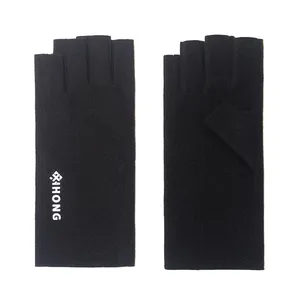 Maniküre Kunsthandschuh UV-Anti-Strahlenschutz Schmuck Handschuhe für Gel Nagel LED halber Finger Protektor Nägel Handschuhe