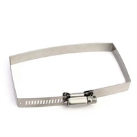 Collier de serrage métrique en acier inoxydable 304, forme carrée, clip de fixation de câble