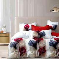 Prix de gros, ensemble de draps 3 en 1, taille personnalisée, drap de lit avec 2 taies d'oreiller, ensemble de draps en coton africain pas cher