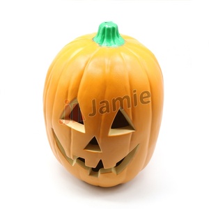 Grande Citrouille d'Halloween en Plastique Artificiel Lumineux 29x40cm Orange pour Décorations d'Halloween et de Fête de Noël en Intérieur - Product Image 2