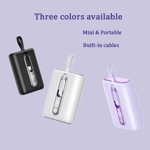 Mini batterie portable 10000 mAh 22,5 W, charge rapide bidirectionnelle avec 2 câbles intégrés pour iPhone et smartphones, meilleur <span class=keywords><strong>prix</strong></span> - Product Image 5