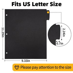 Insertable 3 Ring <b>Binders</b>, 5 Per Set, Big Tabs, <b>Binder</b> Dividers With Tabs for School Office and Home - Product Image 2