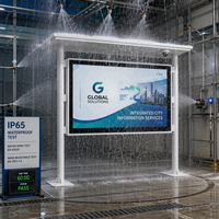 Écran publicitaire numérique extérieur double face IP65 de 32 à 86 pouces pour abri de bus et kiosque de station urbaine (OEM)