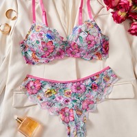 Prix Usine Pas Cher Chaud Sexy Nouveau Design Transparent Ensemble Soutien-Gorge et Culotte en Dentelle Lingerie Femme Ensemble Soutien-Gorge et Culotte