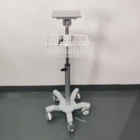 Chariot médical mobile pour moniteur patient, avec plateau réglable en hauteur