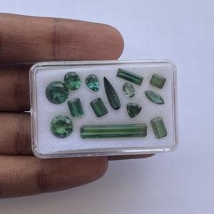 Turmalina Verde Azul Natural de 5mm, 10mm, 15mm, Forma Elegante, Facetada, Certificada por IGI, Grado AAA, Gema Suelta para Creación de Joyas, Venta al Por Mayor - Product Image 1