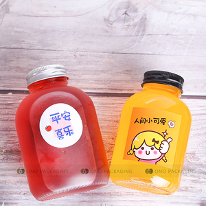 Vente en gros Bouteille en verre vide à grains ronds clairs et courts Vin de fruits 250ml 350ml 500ml Bouteilles de <span class=keywords><strong>cidre</strong></span> avec couvercle - Product Image 1