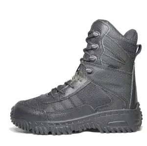 TSB204 Bottes d'entraînement respirantes noires pour hommes, personnalisées pour le camping et le combat, légères, en daim, DF33 - Product Image 3