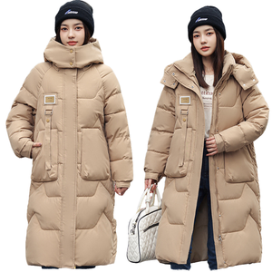 Manteau d'hiver oversize pour femme, nouvelle veste longue décontractée, épaisse, à capuche amovible, chaude, vêtement d'extérieur - Product Image 4
