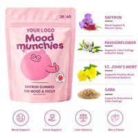 Gummies au Safran Personnalisées Marque Blanche OEM ODM Sans Gluten Végétaliennes Sans OGM Saveur Baies Complément Alimentaire