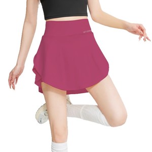 Jupe courte de yoga Azita pour femme, taille haute, amincissante, pour la course et le fitness, été, tailles S M L XL, motif étoilé, noir framboise - Product Image 5
