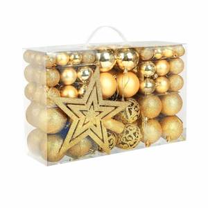 Adornos Navideños de Plástico (PS) con Impresión UV de 1 Color, de 3-6 cm, Venta al por Mayor, Bolas de Plástico para Colgar en el Árbol con Estrella, Feliz Navidad 2023 - Product Image 3