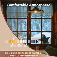 Ampoule LED A15 à prix d'usine, 5,5 W, 550 lm, IRC 90, 120 V, verre transparent, lampes à filament LED, utilisées pour la maison, l'hôtel, adaptées aux luminaires
