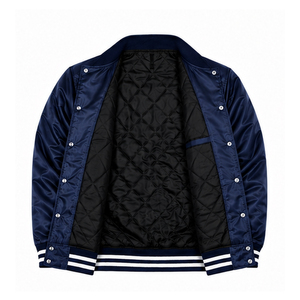 High Quality Customized Design Men Satin <b>Jacket</b> <b>Winter</b> Solid Pattern Quick Dry Breathable Wholesale Customized Front Logo Custom - Product Image 6