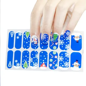 2023 High quality custom long-lasting Christmas naiil design nail polish stickers, nail art, nail wraps