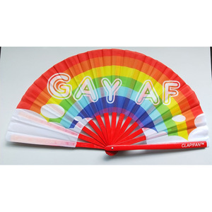 Abanico Publicitario de Kung <span class=keywords><strong>Fu</strong></span> con Diseño Personalizado, Abanico Grande de Bambú y Plástico con Tela - Product Image 2