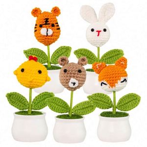 Adorable Crochet Stuffed Animal Soft <b>Dolls</b> Cute Cartoon Amigurumi Cotton Knit Toys DIY Sewing & Weaving Toys - Product Image 1