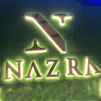 Nouvelles lettres rétroéclairées personnalisées en miroir brossé, logo mural 3D LED pour entreprise, enseignes LED pour magasin