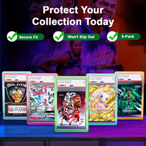 PSA Card Slab Protector, Translucent Vibrant Color <b>Frame</b>, Standard Size, Drop & Scratch Proof Holder for Graded Sports TCG Cards - Product Image 4