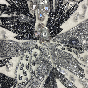 Tissu perlé de mariage, vente en gros, nouvelle robe de mariée, paillettes perlées blanches, broderie, tissu en dentelle, fabricant, 2023 - Product Image 1