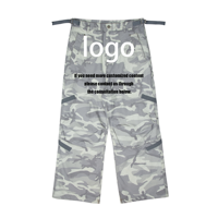 Pantalon de survêtement décontracté Y2K pour homme et femme, coupe ample, motif camouflage neige, style parachute, idéal pour la randonnée et la course à pied