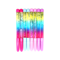 Stylo à bille, stylo flash, baguette magique féerique de l'école, stylo liquide coloré, créatif, style de sable mouvant, 1 pièce