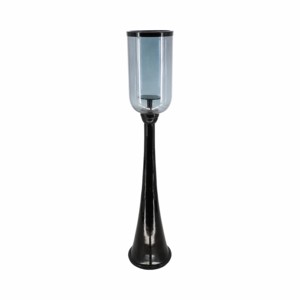 Portacandele in vetro a forma di uragano, alto, decorativo, per candele a pilastro, per decorazioni da tavolo e per la casa - Product Image 1