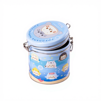 Boîte en métal de qualité supérieure, personnalisée, imprimée, de qualité alimentaire, scellée, hermétique, ronde, emballage en étain, boîte en étain promotionnelle standard