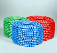 PE Spiral Cable Wrap Flexible Wire Harness Organizer Selongsong Manajemen Kabel Tahan Korosi untuk Komputer Rumah Kantor