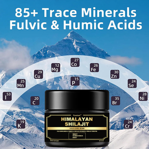 Suplemento de Resina de Shilajit Pura do Himalaia 100% Original 30g com Ashwagandha e Maca, Marca Privada Rosebest por Atacado - Product Image 3