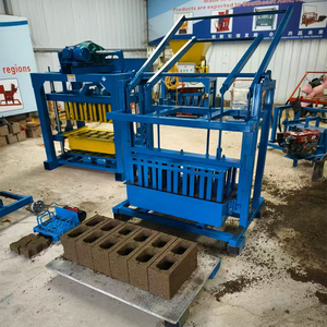 Handmatige motor aangedreven stalen holle cementstenenmachine, betonkleurige bestratingsmachine, massieve baksteenvormer, persmachine - Product Image 2