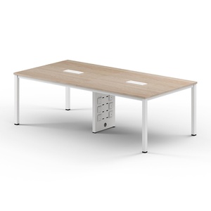 Modern Office Furniture Conference Room <b>Desk</b> <b>Set</b> with Extendable Meeting Table Chairs Panel Wood Style for Meetings Reunions - Product Image 5
