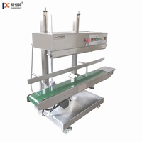 Machine de scellage de sacs de riz verticale continue CBS1100V 5-25 kg avec imprimante à rouleau d'encre