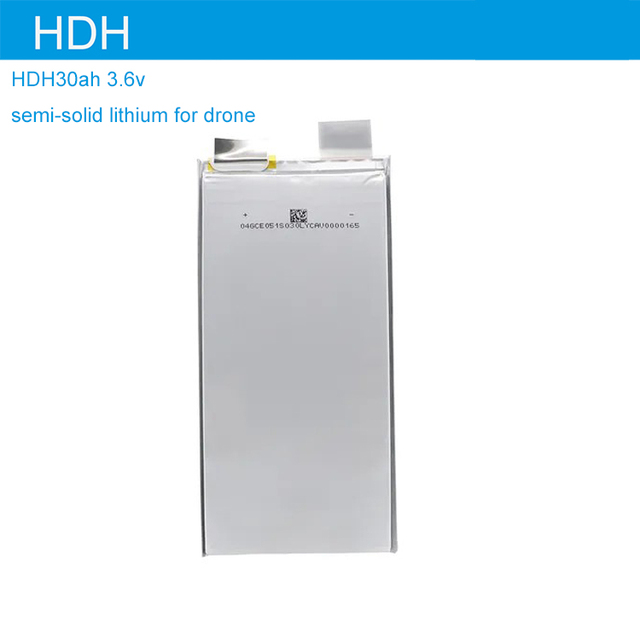 HDH 30000mAh 30AH 10c Semi-Solid State Drone Power Bank Pouch Lithium Ion 3.6V Cell 3.7V Li Polymer Battery