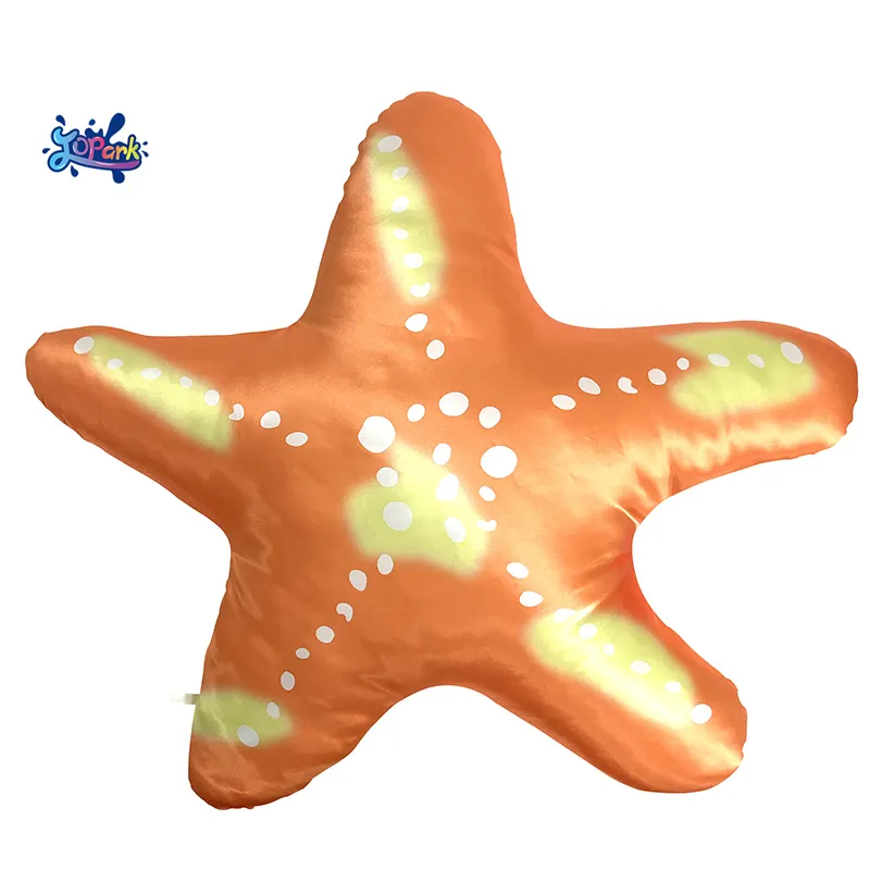 JOPARK Starfish Throw Pillow Cute Star Shaped Stuffed Animal Plush Toy Beach Themed Plushie Cushion Ocean Bedding Decor For Home