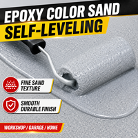 Fournisseur de revêtements de sol en sable coloré époxy, haute dureté, certifié RoHS, baril de 20 kg pour projets de sols en béton commerciaux