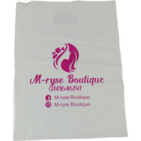 Sac en plastique à provisions au détail personnalisé professionnel sacs de marchandises blancs sacs de remerciement pour cadeau d'achat au détail de Boutique