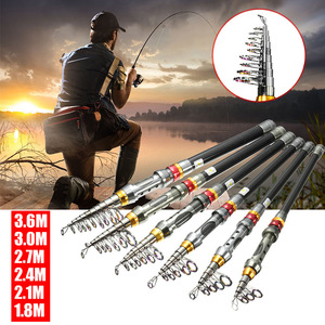 Canne à pêche télescopique 1,8-3,6 m en fibre de carbone ultra-rigide pour la pêche en mer, la pêche en eau salée et la pêche en roche. - Product Image 2
