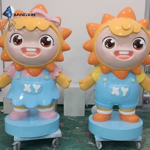 Decorazione <span class=keywords><strong>di</strong></span> arte della casa con motivo dipinto Sculture Decorative a tema colorato affascinante mascotte figurina in resina animale cartone animato - Product Image 5