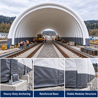 Tente de construction gonflable géante pour le durcissement du béton, les projets ferroviaires et de construction