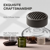 NOVA Désodorisant de voiture portable personnalisable en verre liquide, longue durée, sans BPA, sans alcool, et diffuseur d'air intelligent pour voiture