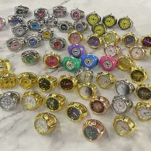 レトロ リアルバンド ウォッチ ミニマリスト 指輪時計 クォーツムーブメント シンプル ラウンド ローマ数字 フィンガーウォッチ リング - Product Image 6